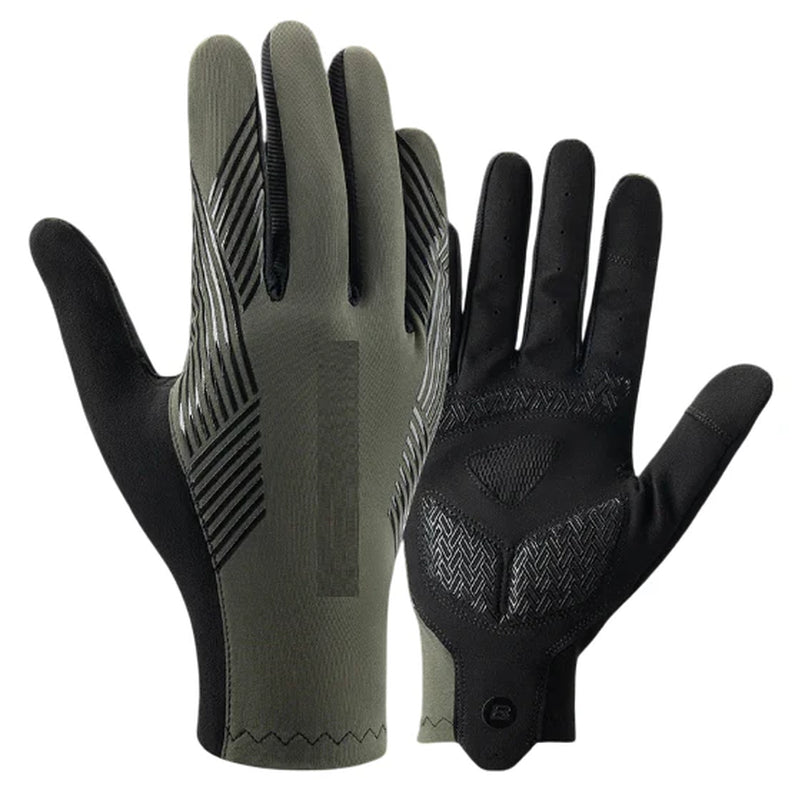 Breathable Bike Gloves for Men Women, Full Finger Pad Cycling Gloves, Touchscreen Reflective Mountain Bike, MTB