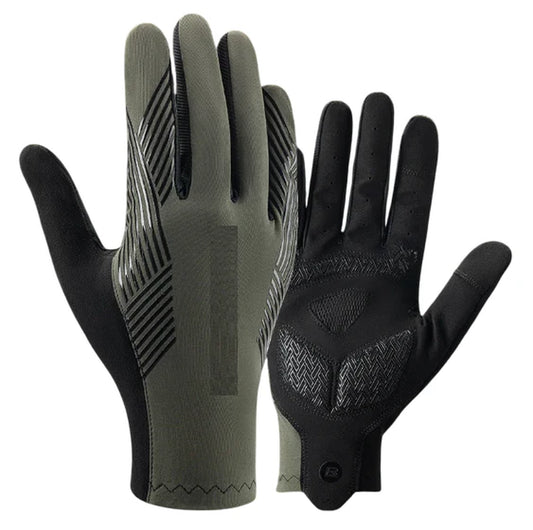 Breathable Bike Gloves for Men Women, Full Finger Pad Cycling Gloves, Touchscreen Reflective Mountain Bike, MTB